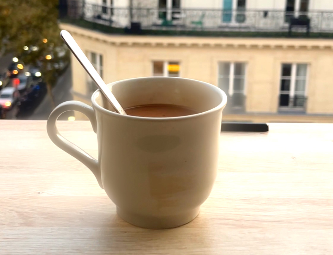 chocolat chaud à la vanille